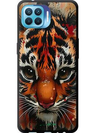 Чехол на oppo reno 4 lite mini tiger "6052b-2099-2448"