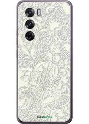 Чехол на oppo reno12 5g белое кружево "4383u-3742-2448"