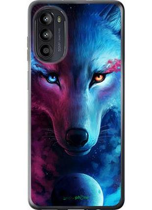 Чехол на motorola moto g52 арт-волк "3999u-2691-2448"