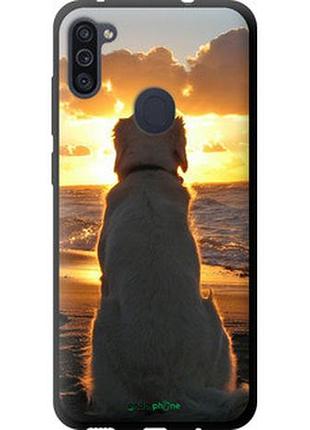 Чехол на samsung galaxy a11 a115f закат и собака "3966b-2012-2448"