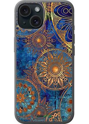 Чехол на iphone 15 золотой узор "678u-3075-2448"