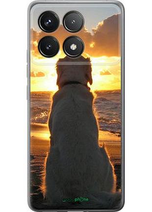 Чехол на xiaomi redmi k70 pro закат и собака "3966u-3800-2448"