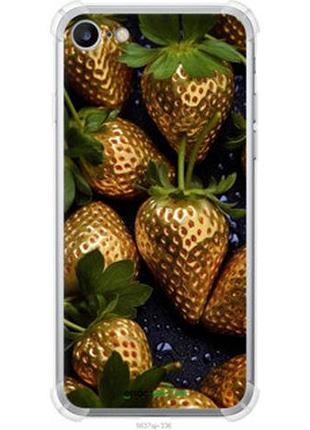 Чехол на iphone se 2020 золотая клубника "5637sp-2013-2448"