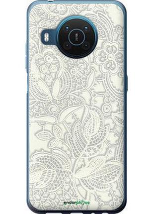 Чехол на nokia x20 белое кружево "4383u-2532-2448"