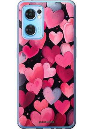 Чехол на oppo reno7 5g сердечки 4 "5662u-2669-2448"