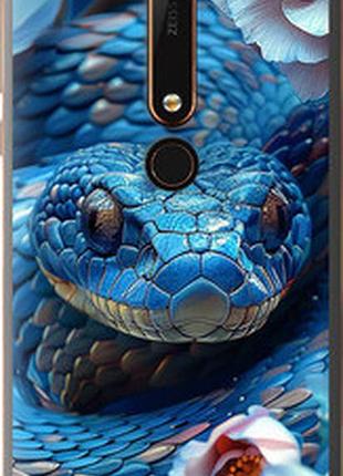 Чехол на nokia 6 2018 blue snake "6079u-1386-2448"