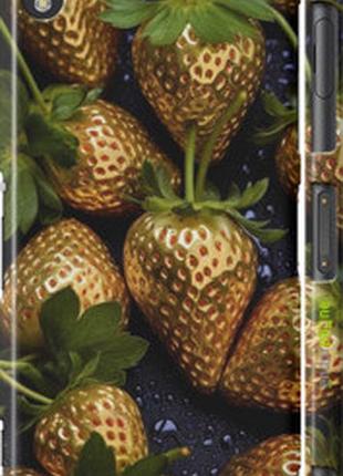 Чехол на sony xperia z3 d6603 золотая клубника "5637c-58-2448"