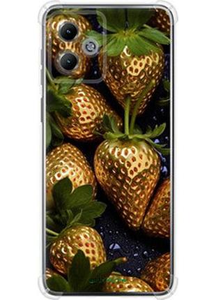 Чехол на motorola moto g14 золотая клубника "5637sp-3197-2448"