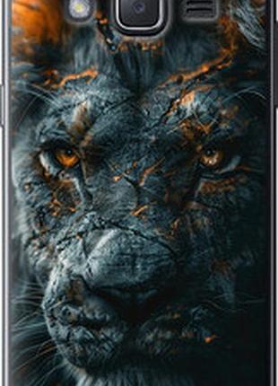 Чехол на samsung galaxy j2 j200h пламенный лев "6153u-190-2448"