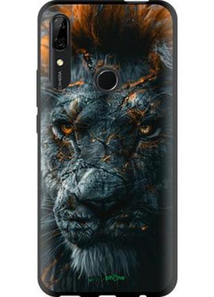 Чехол на huawei y9 prime 2019 пламенный лев "6153b-1736-2448"