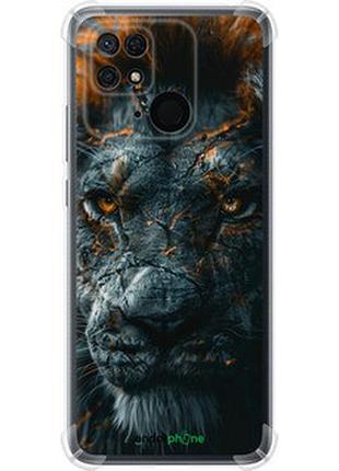 Чехол на xiaomi redmi 10c пламенный лев "6153sp-2591-2448"