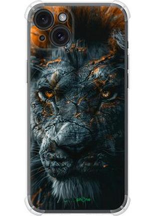 Чехол на iphone 15 plus пламенный лев "6153sp-3097-2448"