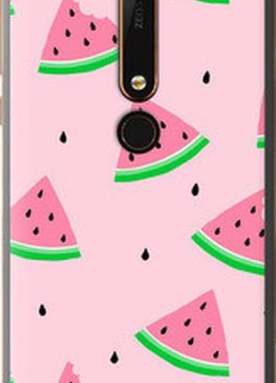 Чехол на nokia 6 2018 розовый арбуз "4314u-1386-2448"