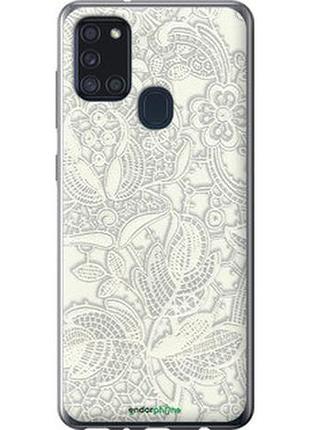 Чехол на samsung galaxy a21s a217f белое кружево "4383t-1943-2448"