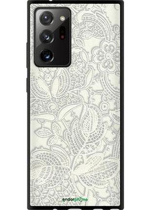 Чехол на samsung galaxy note 20 ultra белое кружево "4383b-2051-2448"