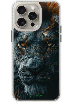 Чехол на iphone 15 pro max пламенный лев "6153pm-3098-2448"