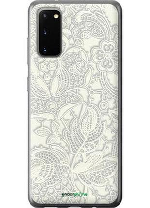 Чехол на samsung galaxy s20 белое кружево "4383u-1824-2448"