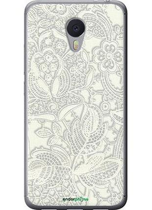 Чехол на meizu m3 note белое кружево "4383t-256-2448"