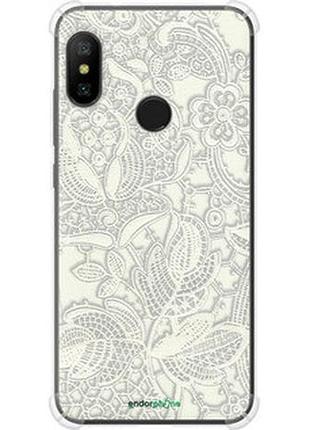 Чехол на xiaomi redmi 6 pro белое кружево "4383sp-1595-2448"