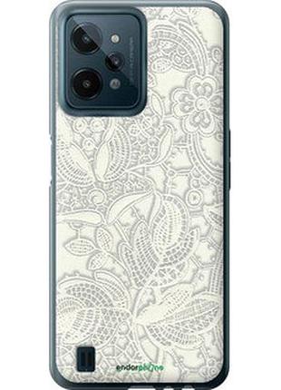 Чехол на realme c31 белое кружево "4383u-2593-2448"