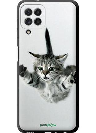 Чехол на samsung galaxy a22 a225f летящий котёнок "2322b-2270-2448"