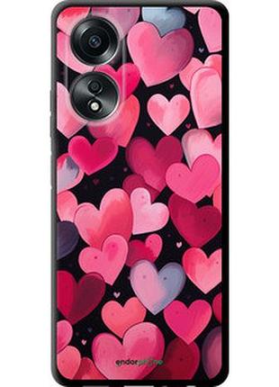 Чехол на oppo a58 4g сердечки 4 "5662b-3184-2448"
