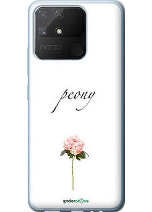 Чехол на realme narzo 50a пион "4366t-2514-2448"