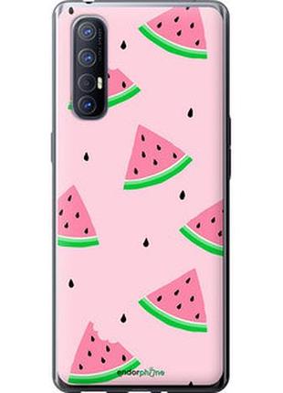 Чехол на oppo reno 3 pro розовый арбуз "4314u-1878-2448"