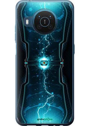 Чехол на nokia x20 молнии в цилиндре "120u-2532-2448"