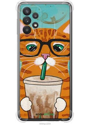 Чохол на samsung galaxy a32 a325f зелено-очевий кіт в окулярах "4054sp-2204-2448"