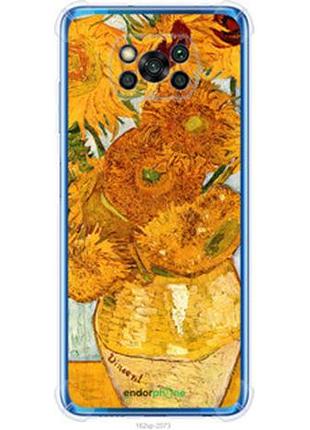 Чехол на xiaomi poco x3 винсент ван гог. подсолнухи "162sp-2073-2448"