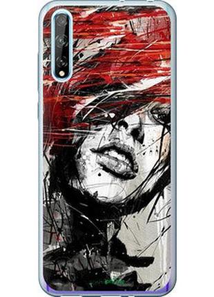 Чехол на huawei p smart s лицо девушки "1162u-1813-2448"