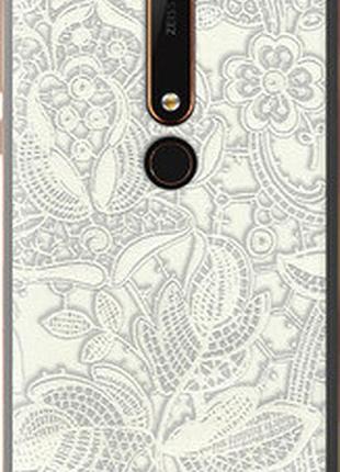 Чехол на nokia 6 2018 белое кружево "4383u-1386-2448"
