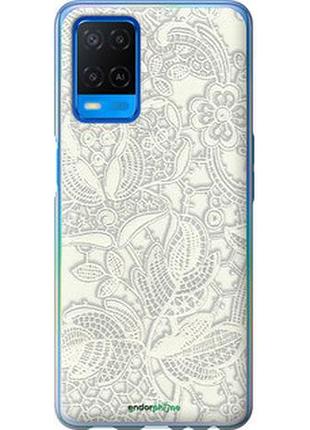 Чехол на oppo a54 белое кружево "4383u-2306-2448"
