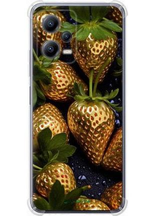 Чехол на xiaomi poco x5 5g золотая клубника "5637sp-3016-2448"