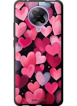 Чехол на xiaomi redmi k30 pro сердечки 4 "5662b-1899-2448"