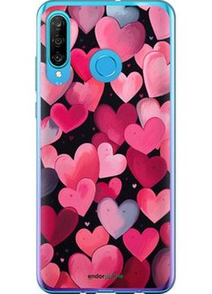 Чехол на huawei p30 lite сердечки 4 "5662t-1651-2448"