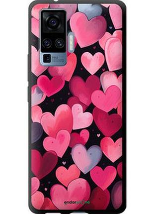 Чехол на vivo x50 pro сердечки 4 "5662b-1956-2448"