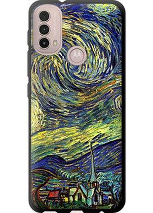 Чохол на motorola e40 вінсент ван гог. зоряна ніч "163b-2660-2448"