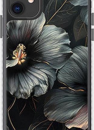 Чехол на iphone 11 черные цветы "6031pc-1722-2448"