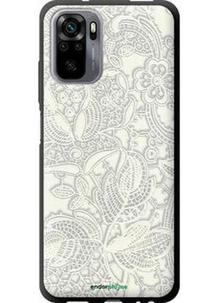 Чехол на xiaomi poco m5s белое кружево "4383b-3117-2448"