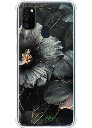 Чохол на samsung galaxy m21 m215f чорні квіти "6031sp-2016-2448"