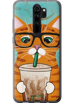 Чехол на xiaomi redmi note 8 pro зеленоглазый кот в очках "4054u-1783-2448"