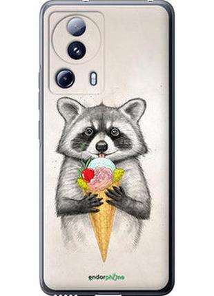 Чехол на xiaomi civi 2 енотик с мороженым "4602u-2917-2448"