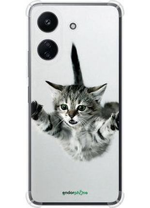Чехол на xiaomi poco c65 летящий котёнок "2322sp-3447-2448"