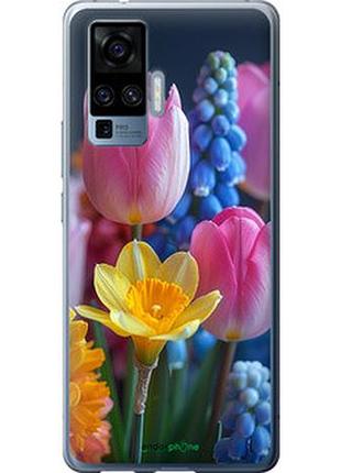 Чехол на vivo x50 pro весенние цветы "6058u-1956-2448"