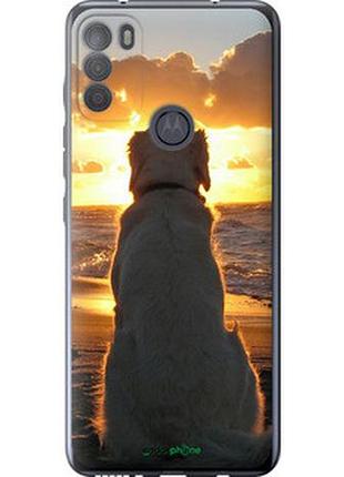 Чехол на motorola g50 закат и собака "3966u-2354-2448"