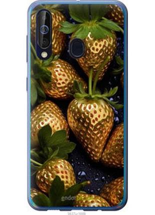 Чехол на samsung galaxy a60 2019 a606f золотая клубника "5637u-1699-2448"