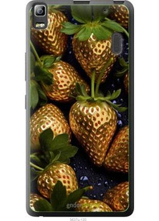 Чехол на lenovo k3 note k50-t5 золотая клубника "5637u-141-2448"