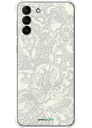 Чехол на samsung galaxy s21 plus белое кружево "4383sp-2115-2448"
